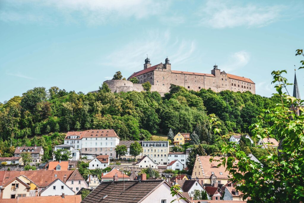Kulmbach Blick auf die Plassenburg