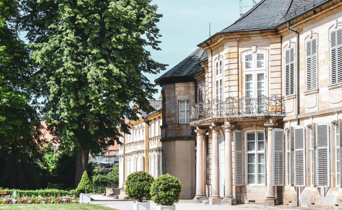 Das Neue Schloss Bayreuth mit dem Anbau "Italienisches Schlösschen"